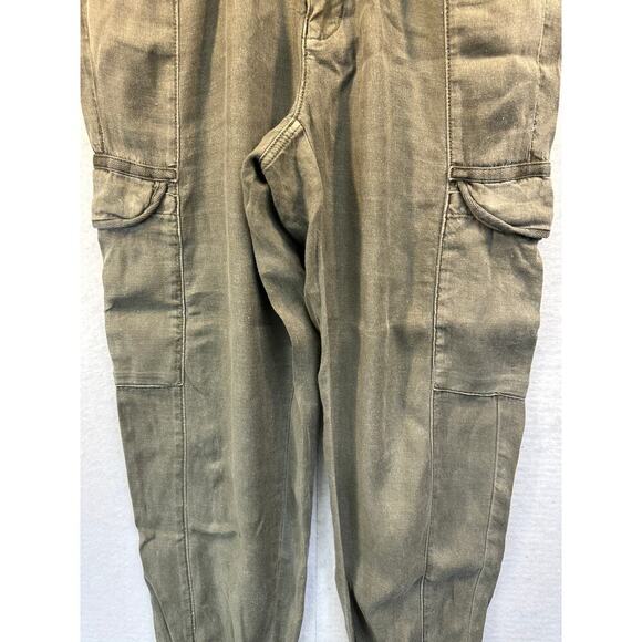 American Eagle Distressed Cargo Elastic Leg Pants Women Size 6 - Picture 3 of 12
